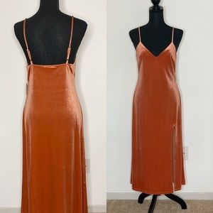 Forever21 Velvet Rust Colored Dress